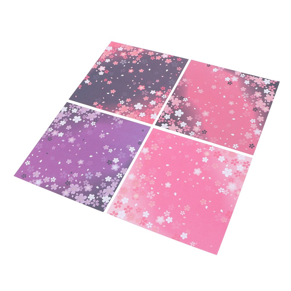 60 Pcs Kleurrijke Sakura Bloem Origami Papier Vierkante Dubbele Kanten Kersenbloesem Vouwen Papier Kids Handgemaakte Diy Scrapbooking Craft