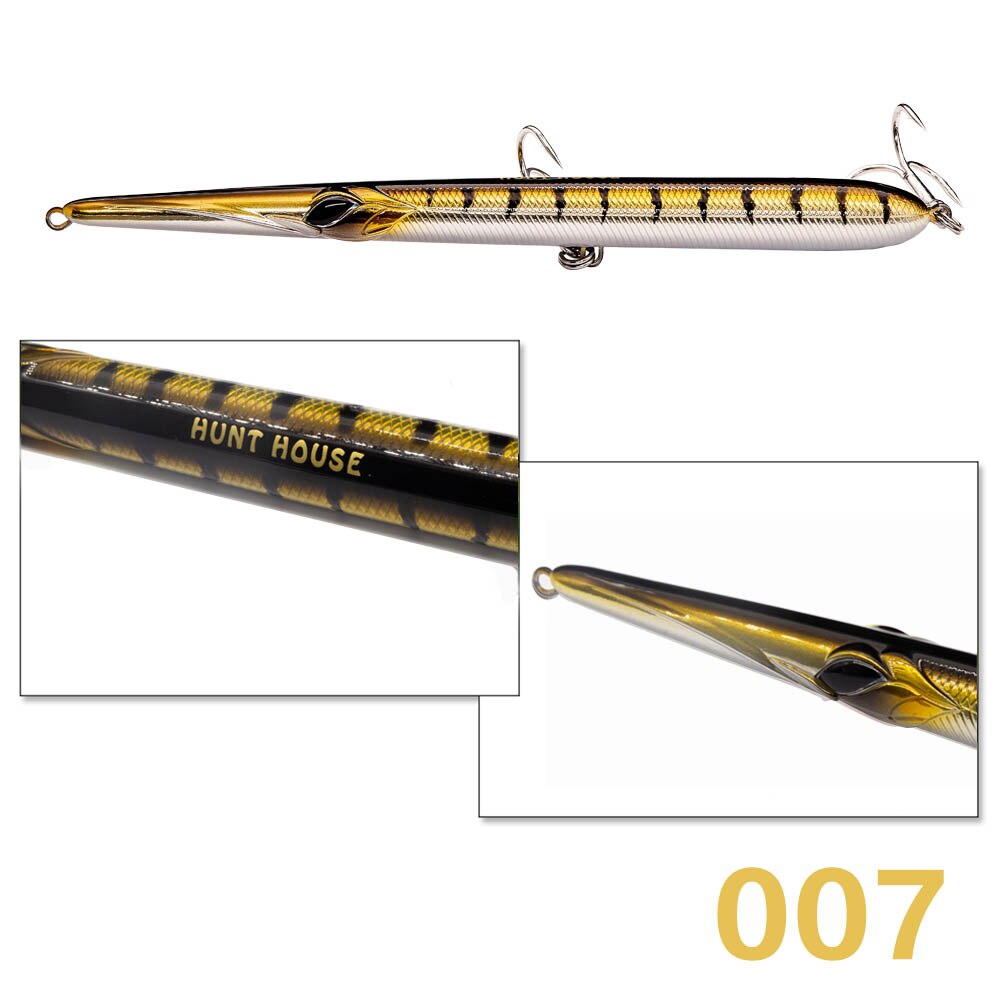 Hunthouse Vissen Lokt Stylo Potlood Needlefish Casting Potlood Harde Aas Stickbaits Drijvende Sinking 205/180/160Mm Garfish