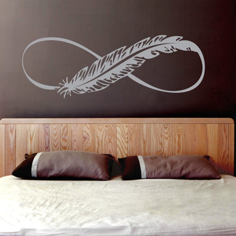 Yoyoyu Art Vinyl Muursticker Veer Infinity Aanmelden Removeable Boho Slaapkamer Autoruit Kamer Decoratieve Sticker Poster ZX143
