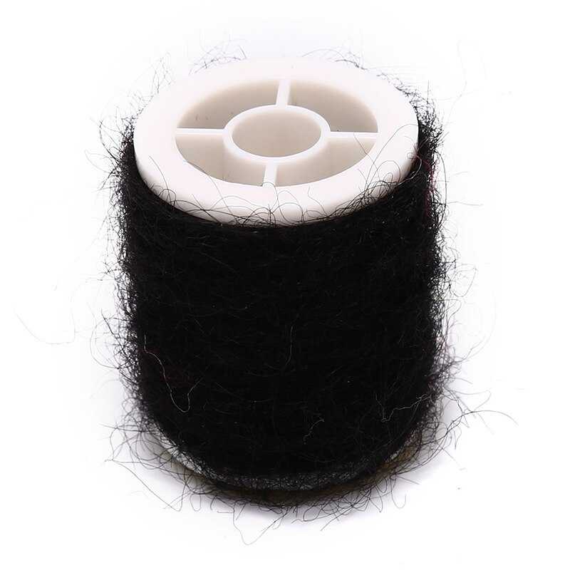 1 Roll Fly Tying Leech Mohair Yarn Long Angora Hair Twisted Fly Tying Yarn Caddis Hairy Nymph Body Tying Materials 7 Colors: Black
