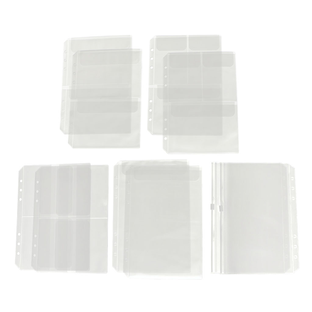 10 Stuks Bindmiddel Pocket 6 Gaten Losse Blad Zakken Bindmiddel Rits Mappen Plastic Document Zakken Voor Home Kantoorbenodigdheden