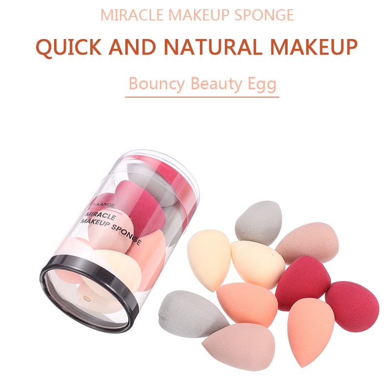 10Pcs Spons Make-Up Beauty Foundation Blender Poederdons Ei Foundation Concealer Cosmetische Tool