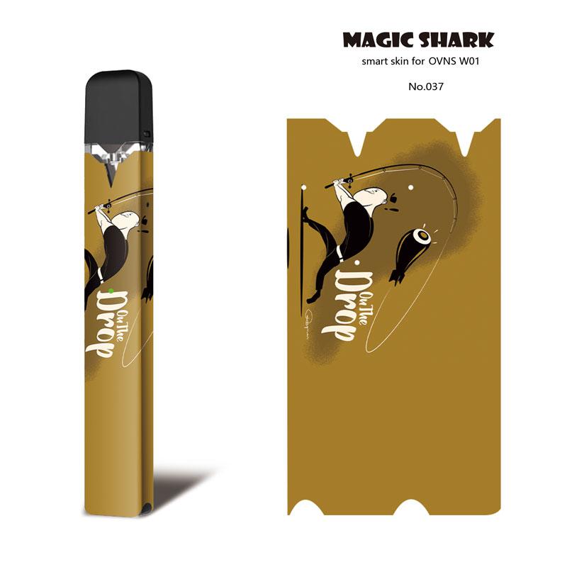 Magie Shark Rhinoceros Tribal Auf die Cartoon PVC Ultra Dünne Film Abdeckung Pod Fall Aufkleber Für OVNS W01 Kit kein Verblassen: 037