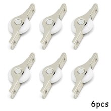 6pcs Kitchen Wardrobe Sliding Door Roller Cabinet Casement Pulley Nylon Wheel Window Furniture Hardware