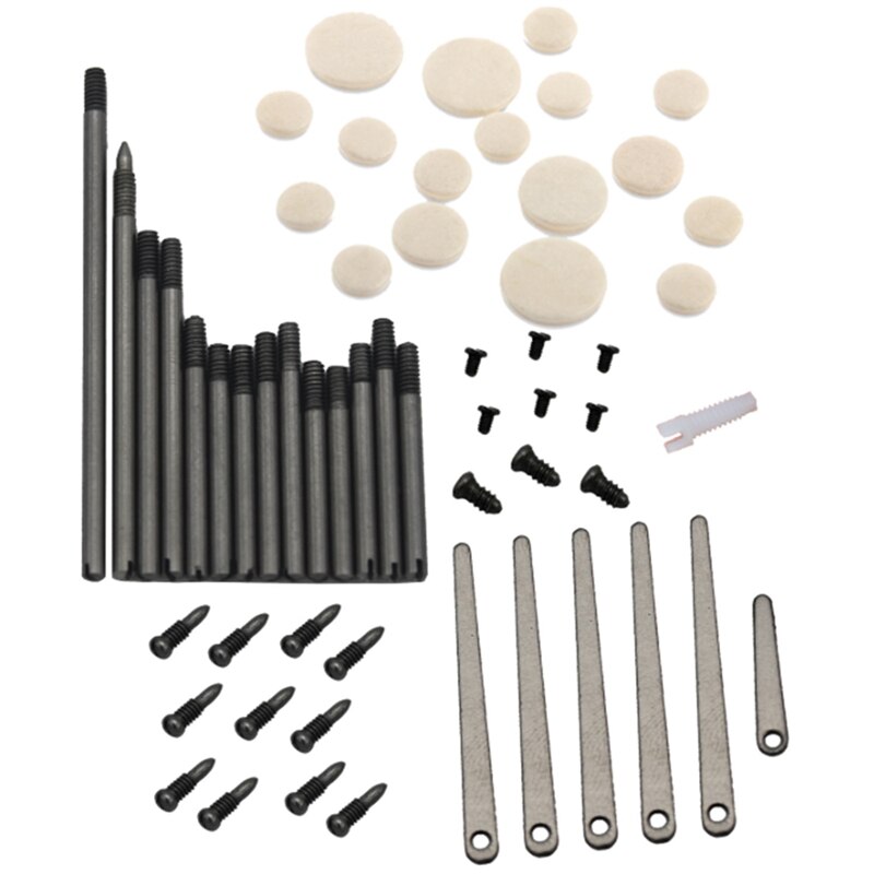 Klarinet Reparatie Tool Set Onderhoud Onderdelen Lente Blad Geluid Gat Pads Spindel Schroeven Instrument