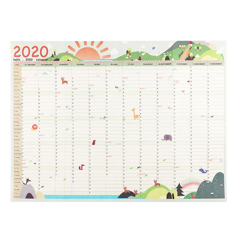 Muur Planner Grote Blok Jaar Planner Dagelijkse Plan Papier Kalender Poster Voor Kantoor School Thuis Leveringen: Style B