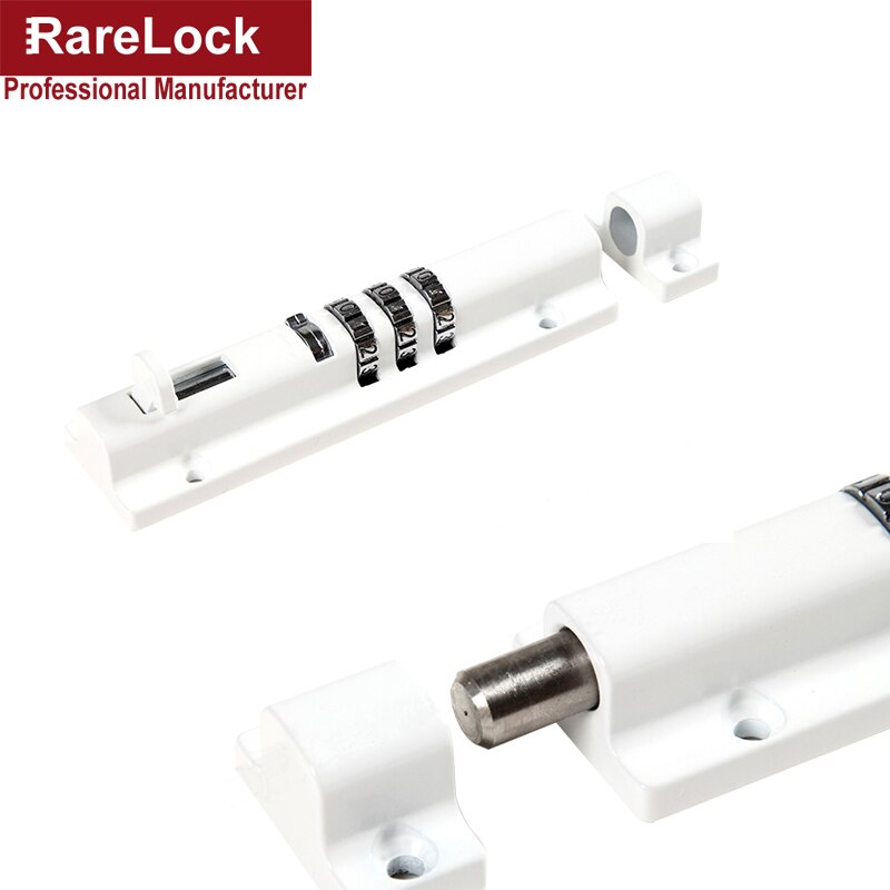 Combination Door Latch Lock 3 Digit Password Sliding Bolt for Storage Jewelry Box Cabinet Gym School Locker Rarelock MS550 I