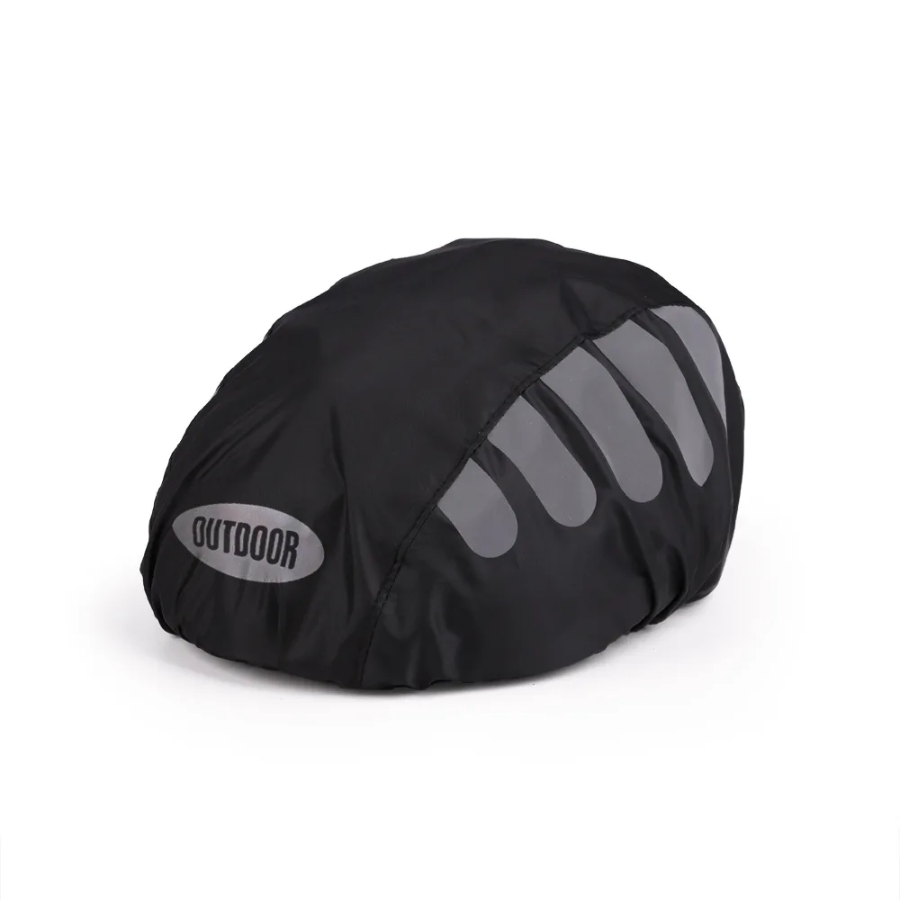 Cubierta impermeable para casco de bicicleta con tira reflectante, gorra para ciclismo de montaña y carretera, cubierta para lluvia, cubierta protectora de tela Oxford