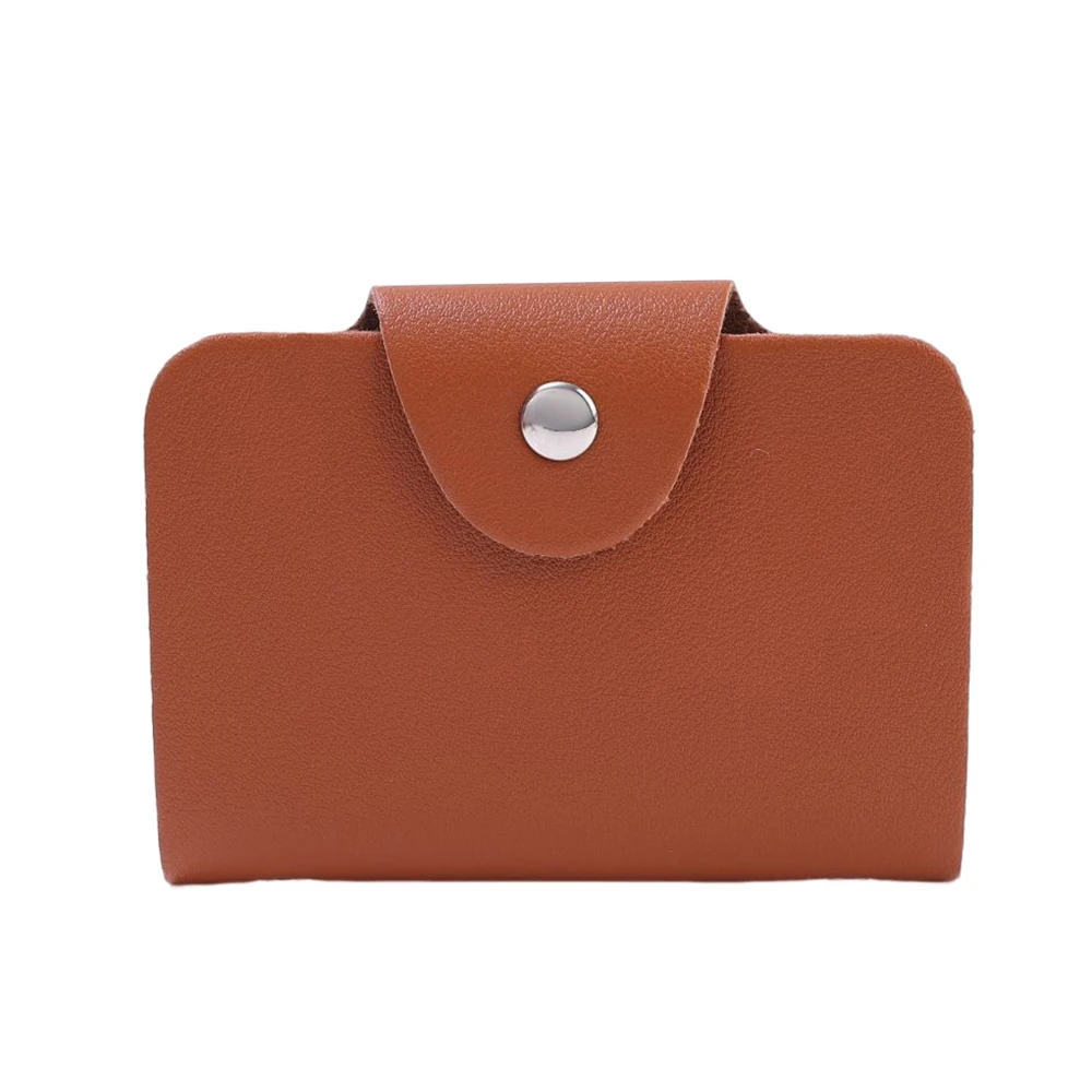 24 Bit Kreditkarten inhaber Business Bank Karten tasche pu große Kapazität Karte Bargeld Aufbewahrung sclip Organizer Fall ID Inhaber Tasche: Brown