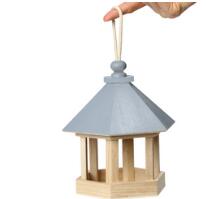 Bird Feeder Outdoor Wooden Hanging Bird Food Container for Balcony Garden Park Hummingbird Feeder for Parrots Feeding Tools #25: Blue