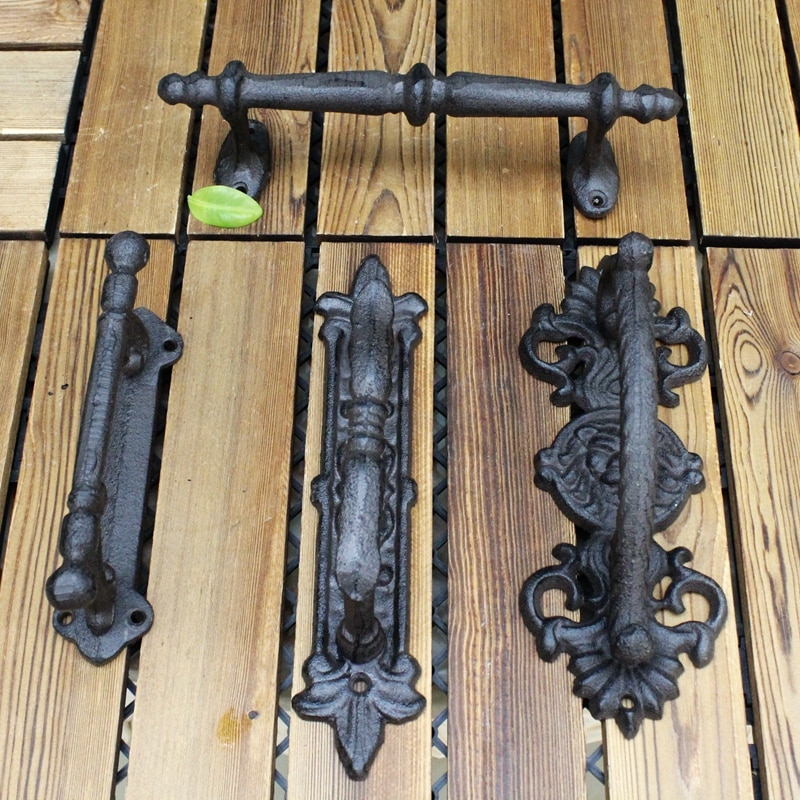 Europäische retro garten gusseisen terrasse kunst türgriffe dekoration Zauberstab dekoration tür griff zimmer zubehör