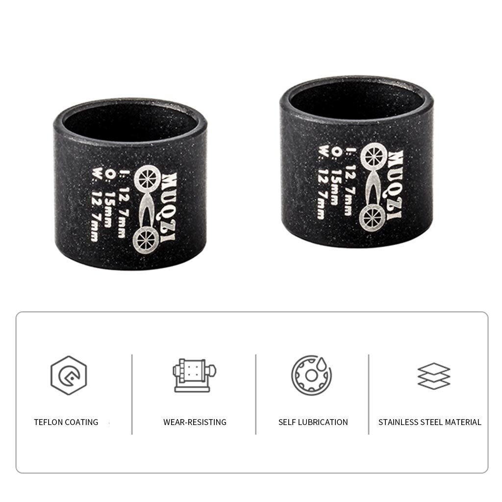 Mountain Bike DU Bushing Stainless Steel Rear Liner Bushing Bearing Black Bushing Suspension Bearing Bicycle Rear Shocks#3