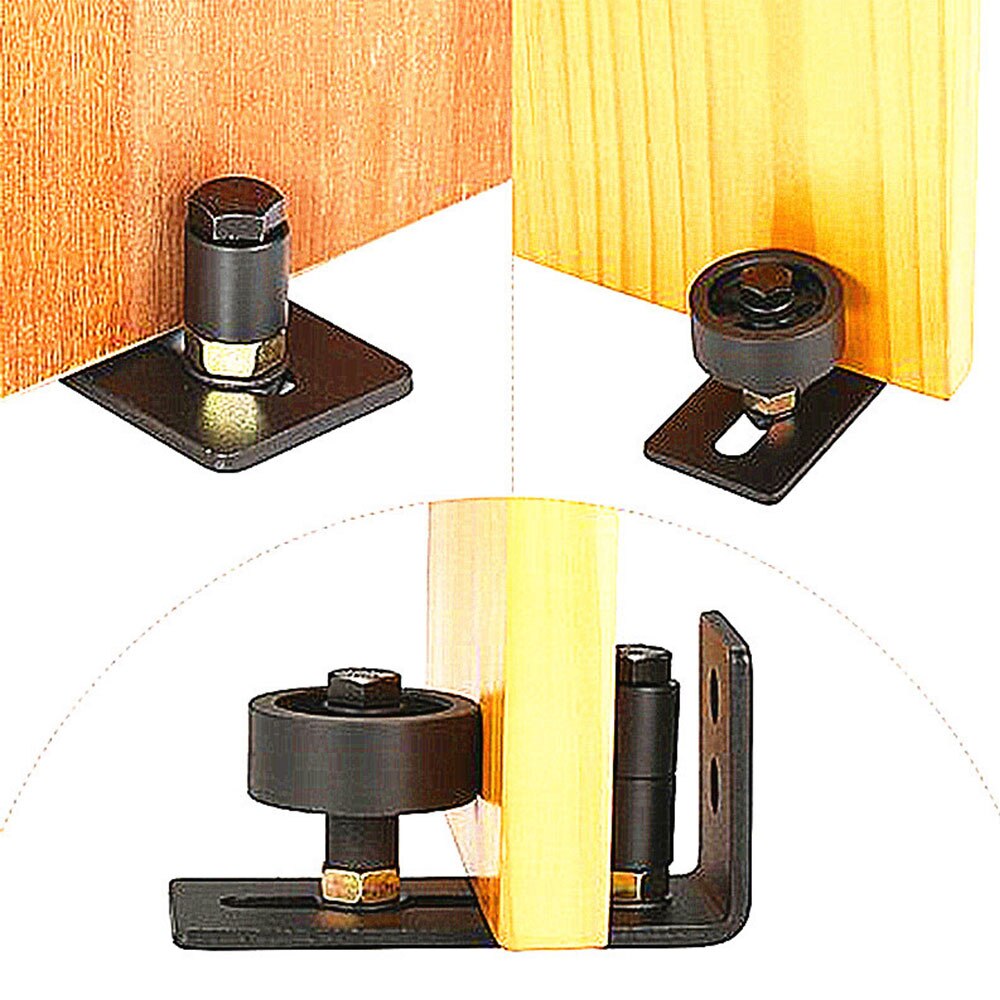 8 In 1 Adjustable Carbon Steel Floor Guide Slides for Sliding Barn Door Sliding Door Fittings Mechanism Track Furniture Fitting