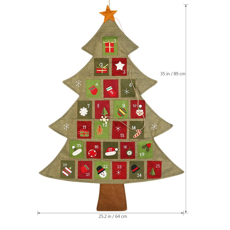 Hanging Christmas Advent Calendar Countdown To Christmas Tree Christmas Countdown Calendar Year Xmas Decor