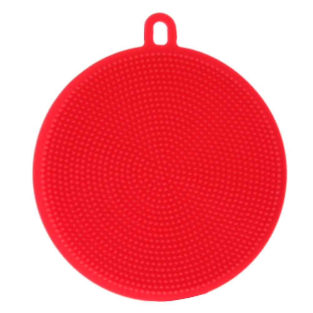 1/3/4pcs Kitchen Cleaning Brush Silicone Dishwashing Brush Pot Pan Sponge Scrubber Fruit Vegetable Dish Washing Cleaning Brushes: M