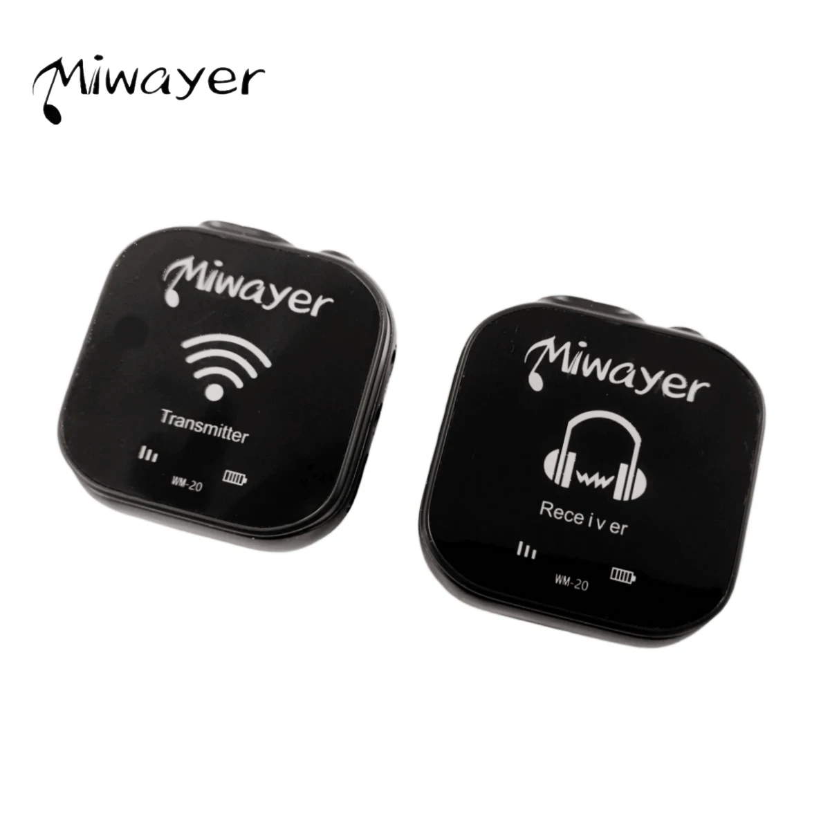 Miwayer 5.8G Draadloos in-ear monitorsysteem Zenderontvangersysteem IEM-systeem met zenderontvanger Automatisch koppelen: Licht Geel