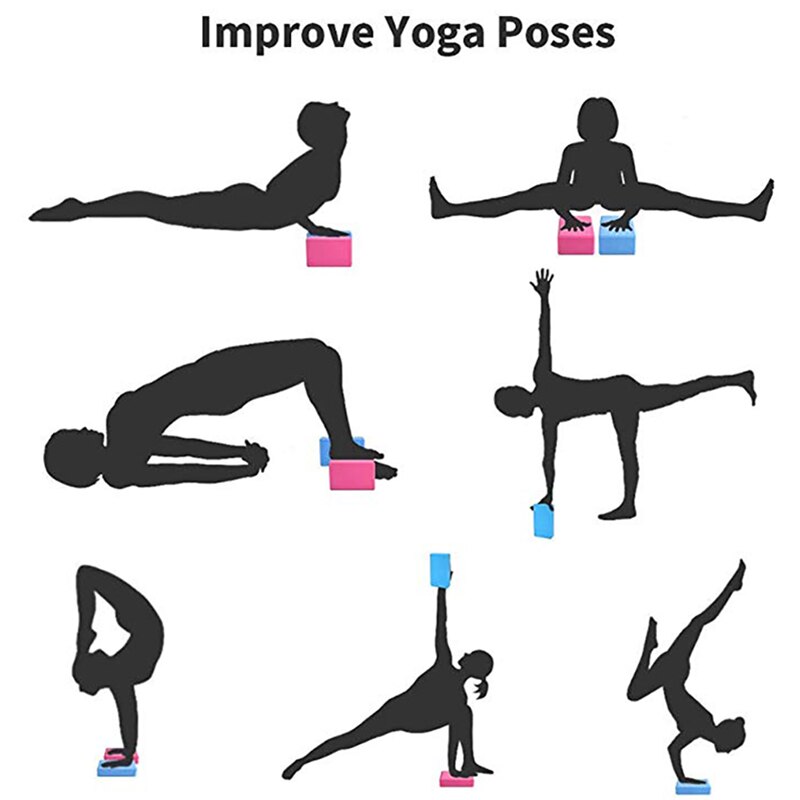 Yoga blokksett pilates murstein trening trening fitness sett verktøy pute stretching body shaping helse trening yoga bolster