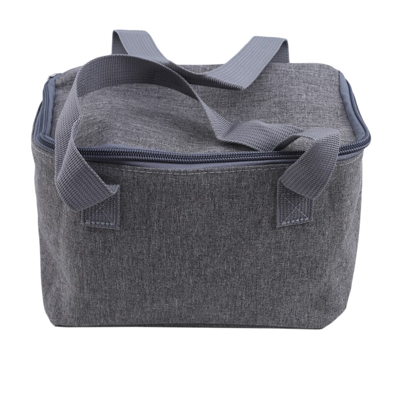 Waterdichte Geïsoleerde Lunch Zakken Oxford Reizen Noodzakelijk Picknick Pouch Unisex Thermische Diner Doos Voedsel Case Accessoires Gear: gray