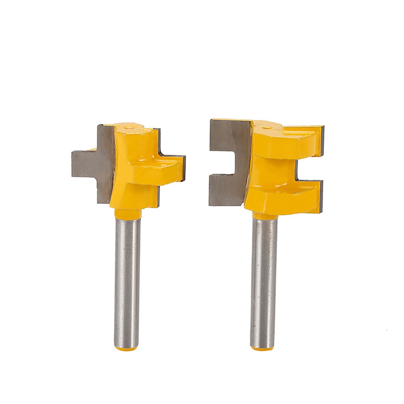 40# Multifunctional durable Easy Tongue Groove Joint Bits 2pcs Groove Router Bits Woodworking Tool 1/4in Maintenance Tools