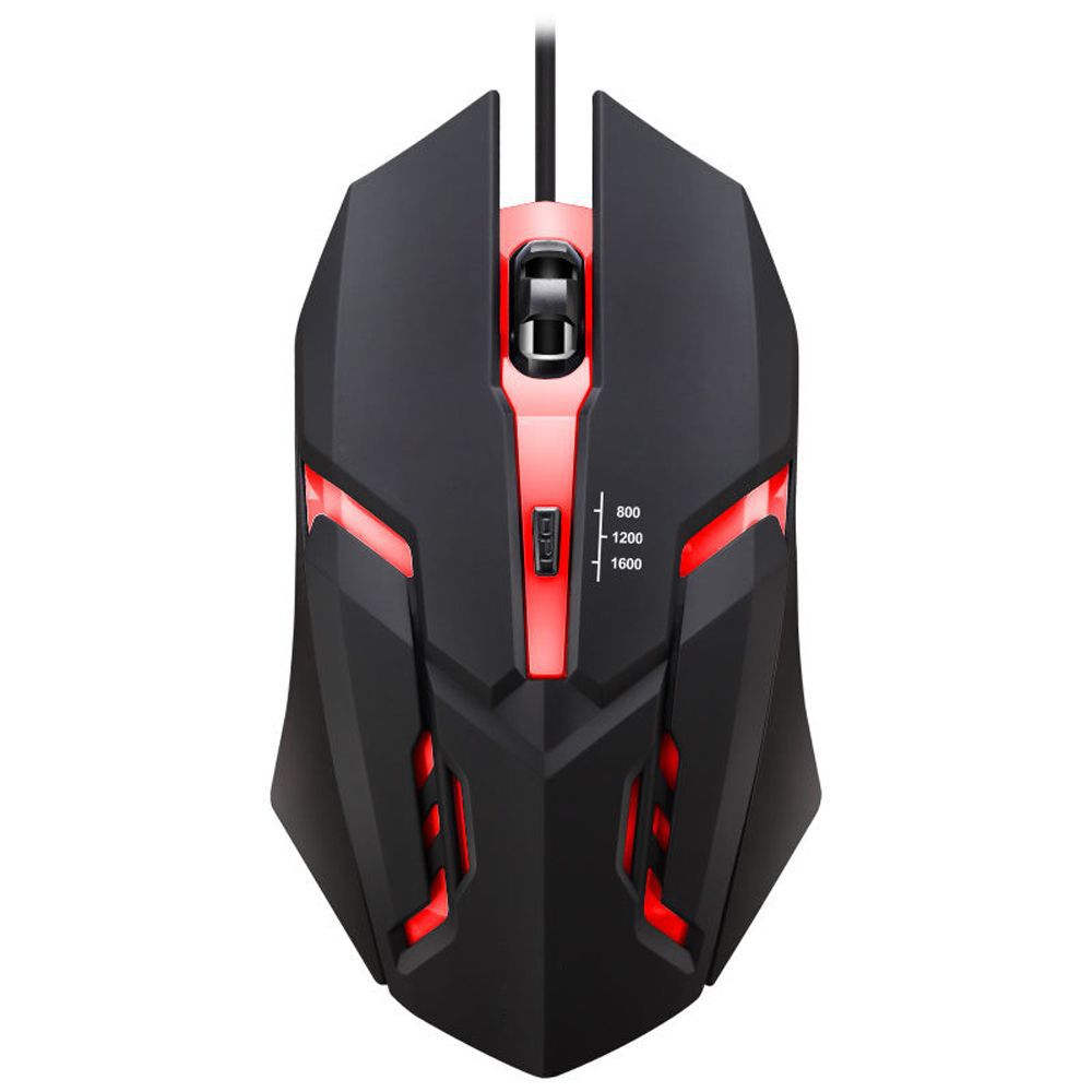 1 PC ITLY M01 Sportowa, świecąca, podświetlana diodami LED, przewodowa mysz do gier USB do komputera stacjonarnego, laptopa, komputera biurowego, mysz do gier: Default Title