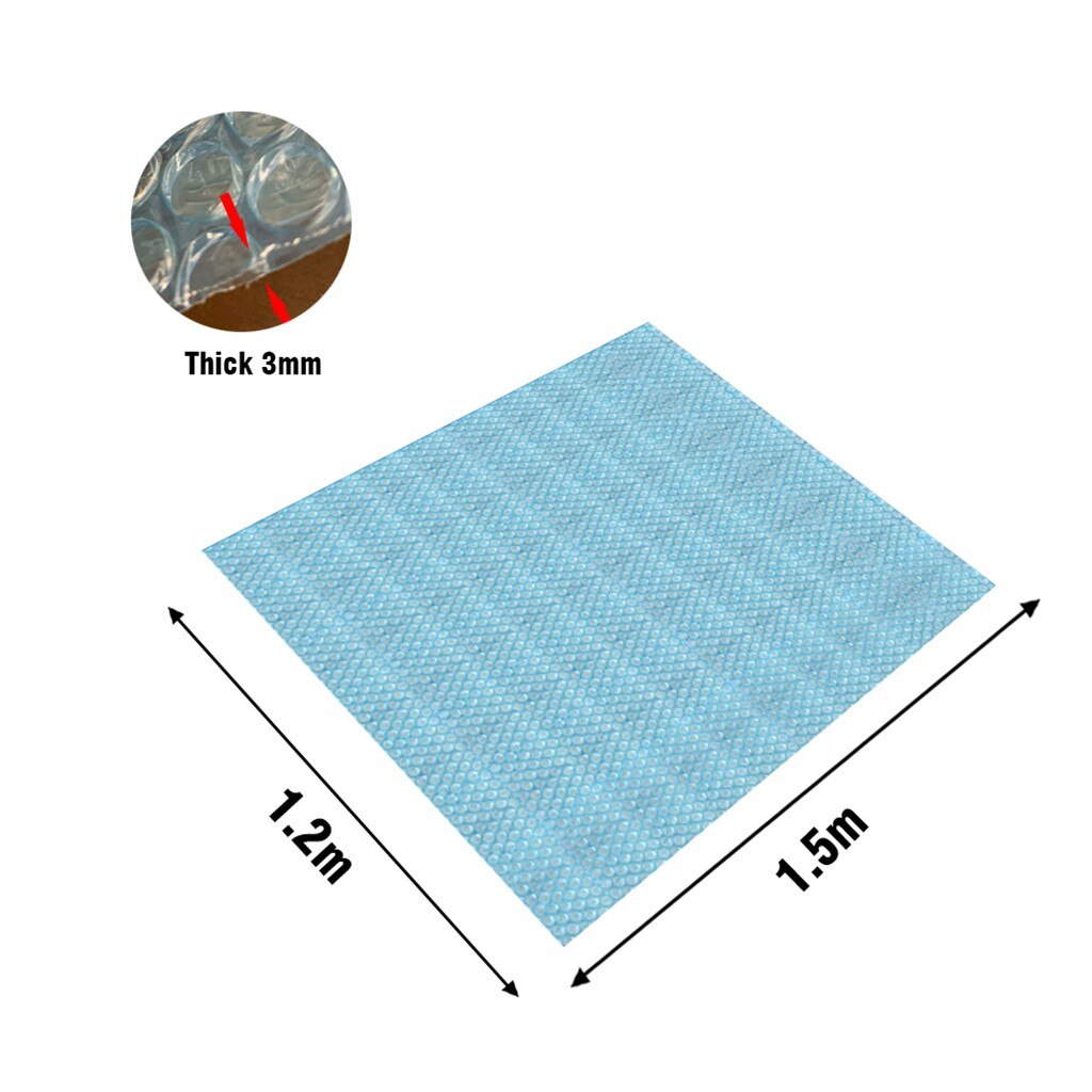 Isolation piscine bâche film bulle cache piscine Protection pied hors sol ciel bleu Protection piscine: A