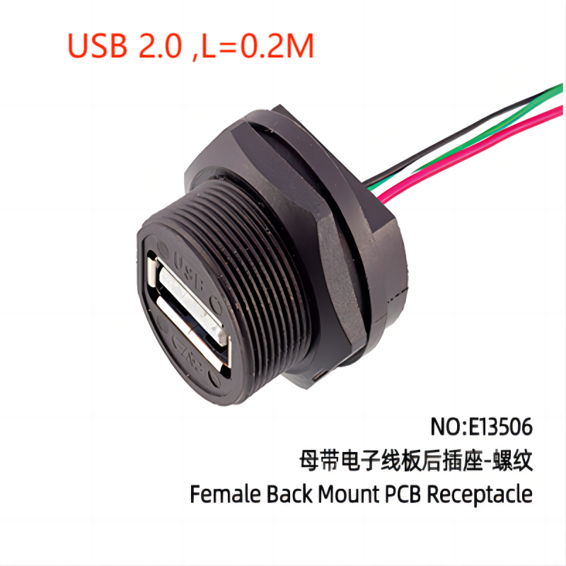 Geben Sie eine USB 2,0 USB 3,0 wasserdichte USB-Buchse Daten IP67 Buchse M20 Stecker: Elfenbein