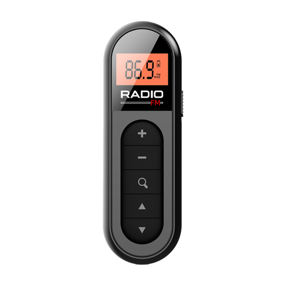FM-Radio mit Hintergrundbeleuchtung, 76–108 MHz, Mini-Taschen-Clip-Radio mit 3,5-mm-Kopfhöreranschluss, persönliches Walkman-Radio für Spaziergänge, Joggen, Camping: WHITE