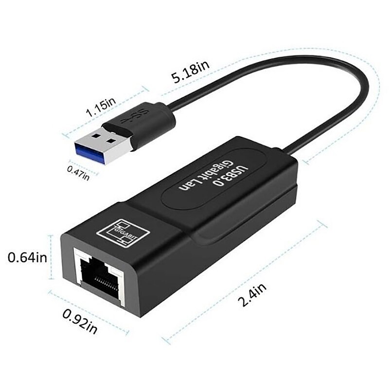 USB 3.0 to Gigabit Ethernet NIC Network Adapter 1000 Network Adapter USB to Ethernet LAN Adapter USB to RJ45
