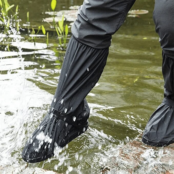 Waterproof Reusable Motorcycle Bicycle Rain Boots Cover Thick Bottom Outdoor High Boots Shoe Cover