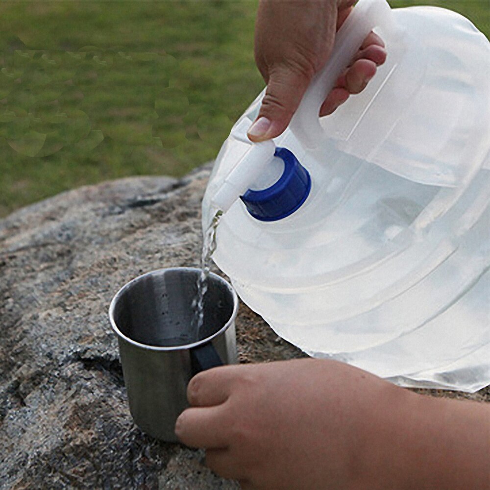 3L 5L Collapsible Water Container Water Bucket Foldable Water Carrier with Tap for Outdoor Travel Camping Hiking Outdoor Tool