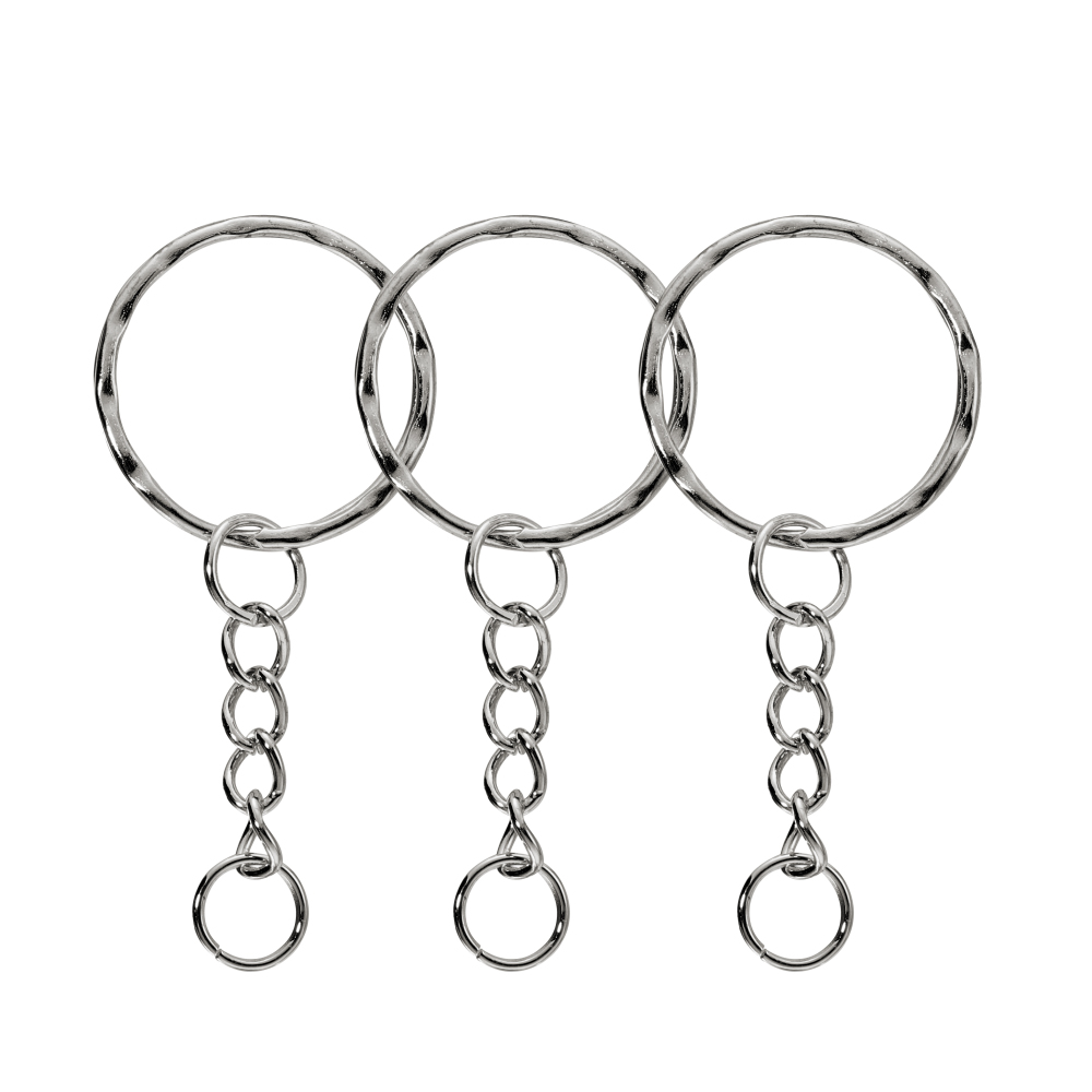 50Pcs/Lot Key Ring Key Chain Round Split Keyfob Keyrings With Jump Ring For Keychain Pendants DIY Jewelry Making Accessories