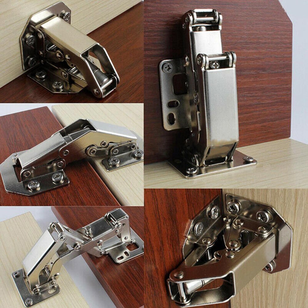 2Pcs 3 Inch 90 Degree Door Hinges Easy Mount Concealed Kitchen Cabinet Cupboard Sprung Door Hinges Home Improvement