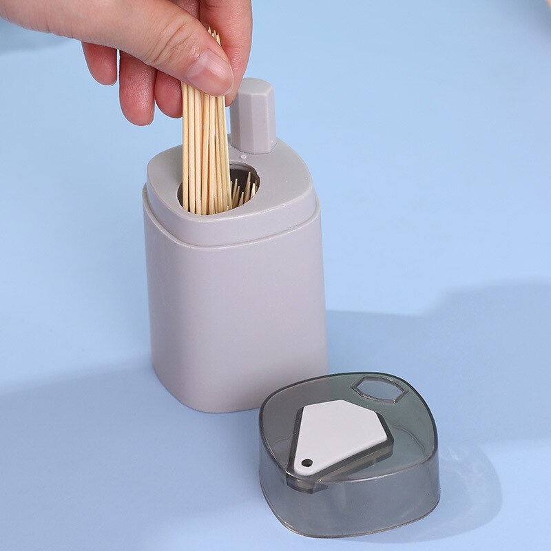 Portable toothpick holder desktop ornaments home living room desktop toothpick holder pop-up toothpick storage box