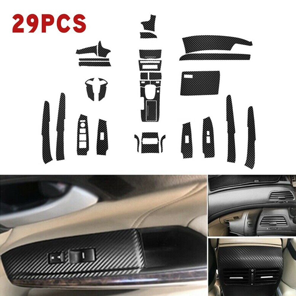 Voor Honda Accord Carbon Fiber Stijl Auto Interieur Kit Cover Trim 29Pcs Auto-interieur Stickers