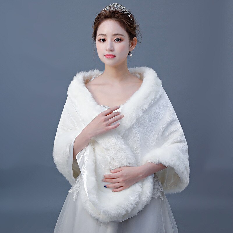 bridal shawl Bridal fur shawl wedding dress coat Bridal cheongsam dress coat