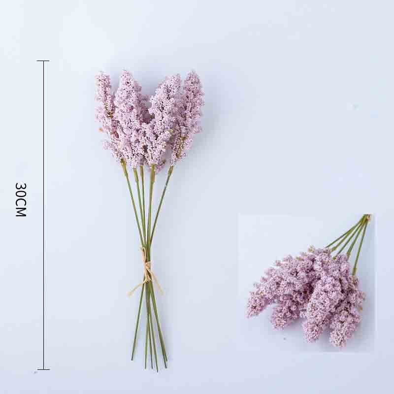 Billig 6 stk/pak kunstig vanilje mini skum bær spids kunstig blomsterbuket til hjemmet plante vægdekoration grai: 2