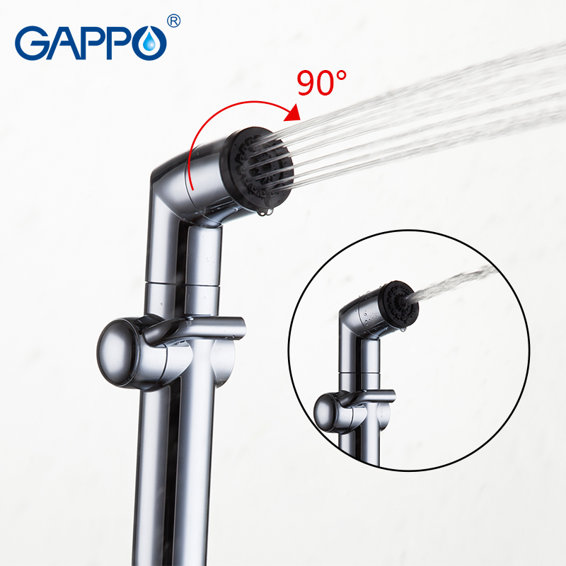 Gappo handigheid ABS Bidet Kraan handdouche badkamer sproeikopmondstuk chrome bad bidet toilet sproeier pulverizador G36