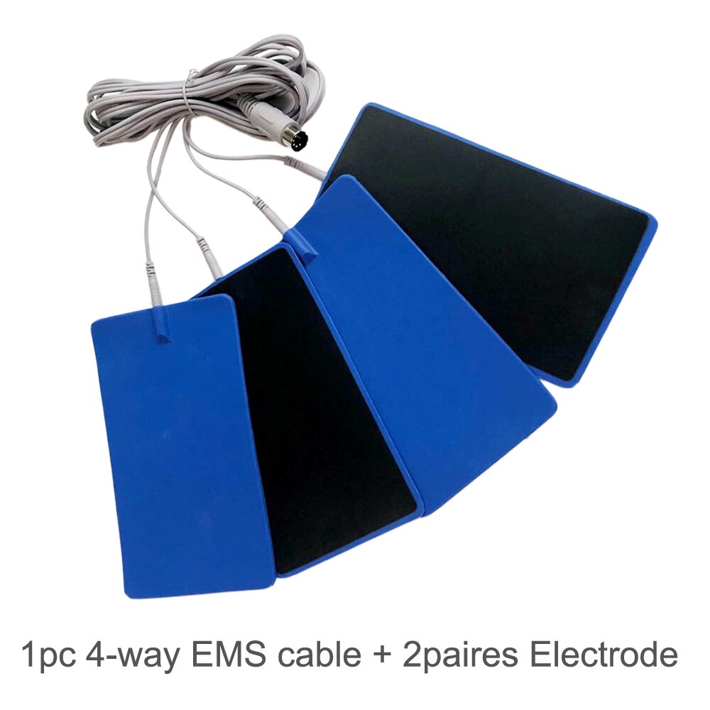 185*107mm Große Größe ems Electrosde Ersetzen Strom Leitfähigen elektro Pad für Zehn Körper tonisieren Maschine Nuscle Schmerzen Linderung Pad: 2 Paare 1pc Kabel