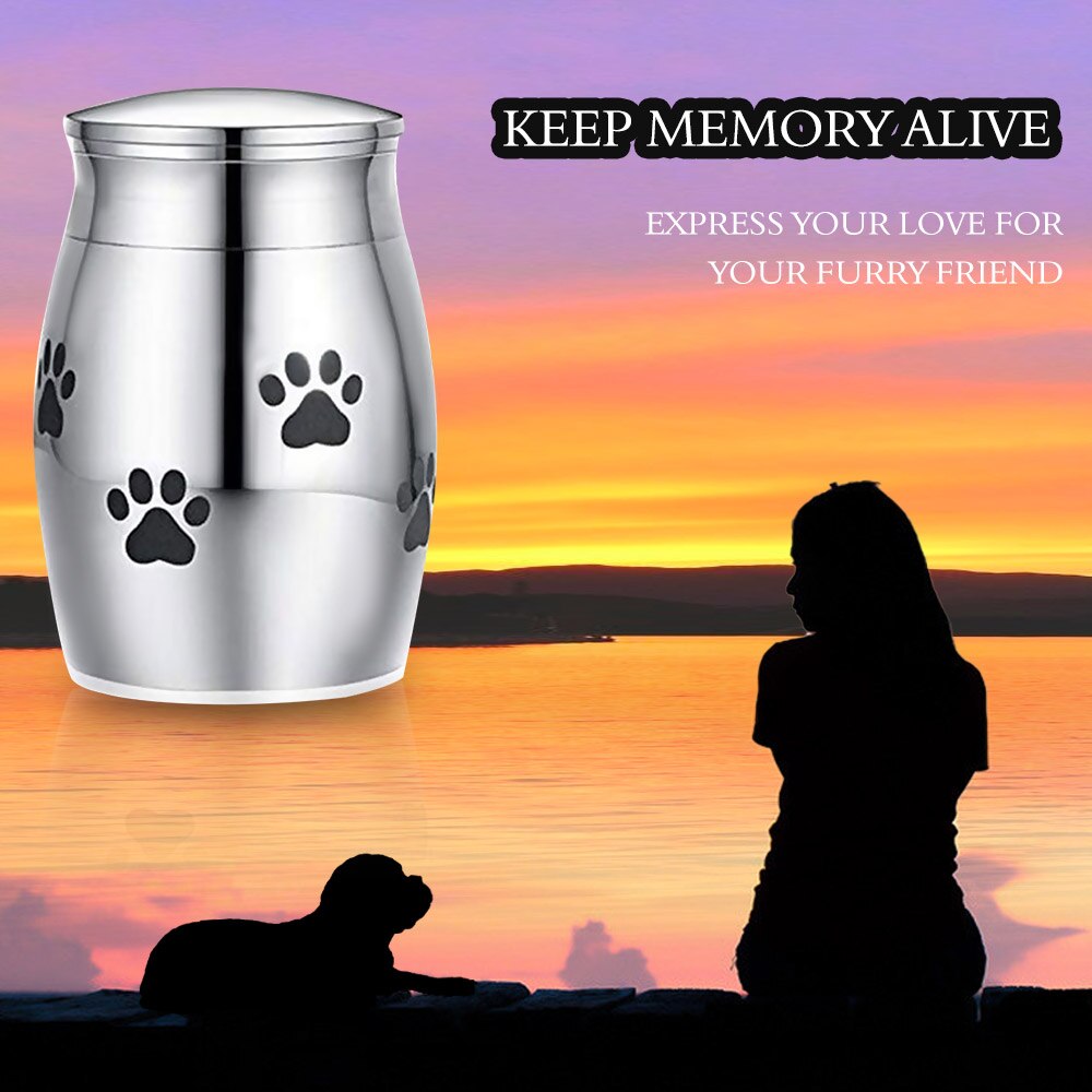 Pet urn lille kremering urne til aske til kæledyr rustfrit stål mindes urner til hunde katte askeholder