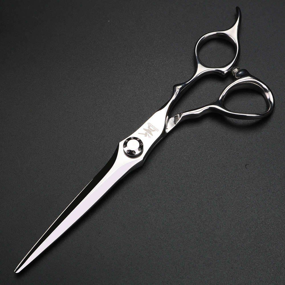 Xuanfeng sølvfarget hårsaks 6.5 " 440c stål barberklippesaks og tynningssaks, egnet for barber