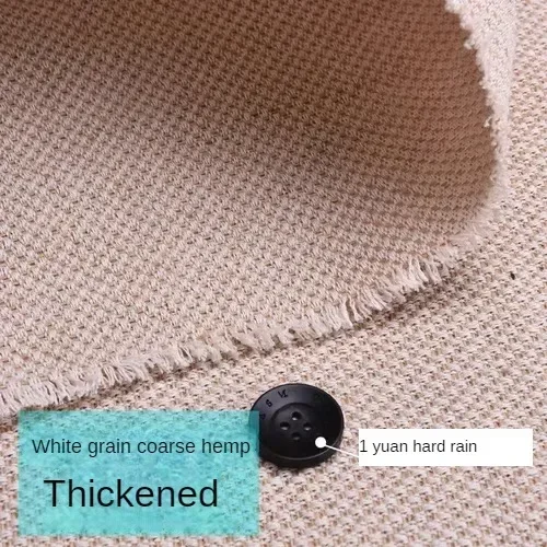 Jutestoff i metervare til teunderlag, møbeltrekk, duk, søm, mykt, tykt tekstil, slitesterkt, pustende, stripemønster: Grønn