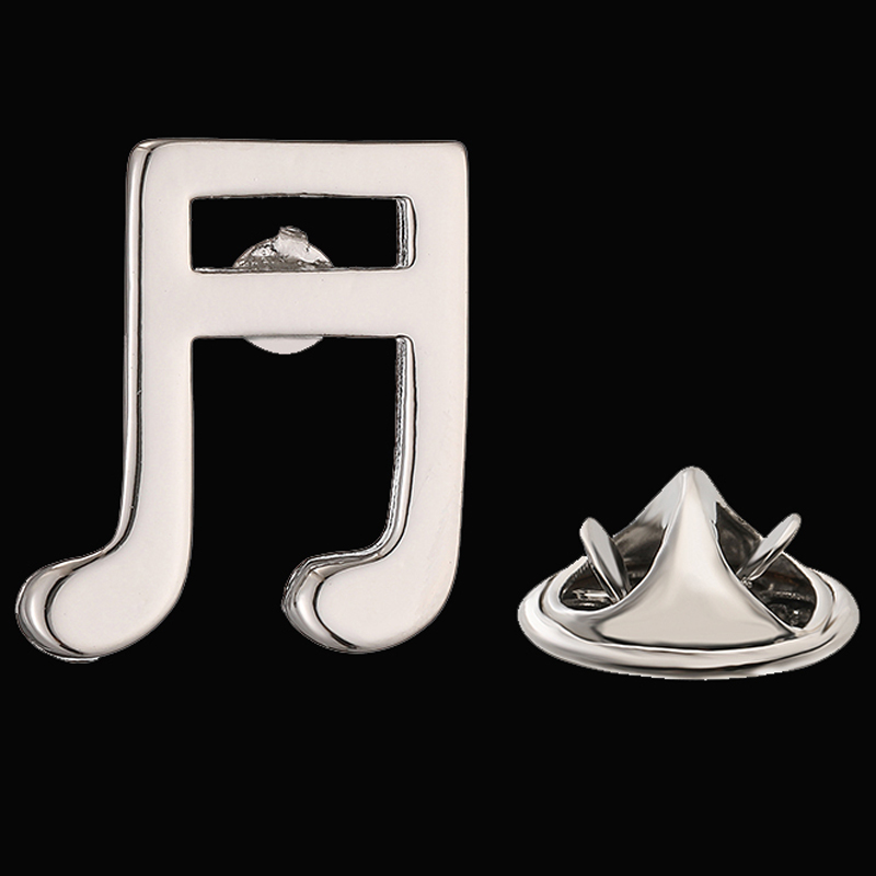 Klassisk Broche Musikk - Gitar, Piano, Tromme - Slipsnål Til Hatt, Skjerf, Skjorter: Svart pistol belagt