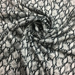 2022 Snake Pattern Chiffon Linen Imitation Cotton Polyester Printed Cotton Snake Pattern Printed Fabric Dress Fabric