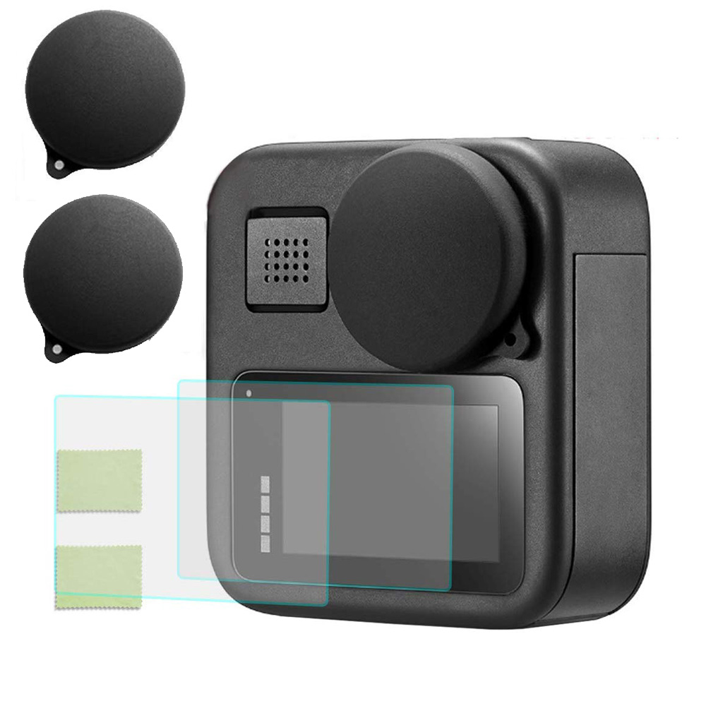 Tempered Glass Lens LCD Screen Protection for Go Pro Gopro Hero 5 6 7 8 Hero5 Hero 6 Hero7 Protector Film Camera Lens Cap Cover