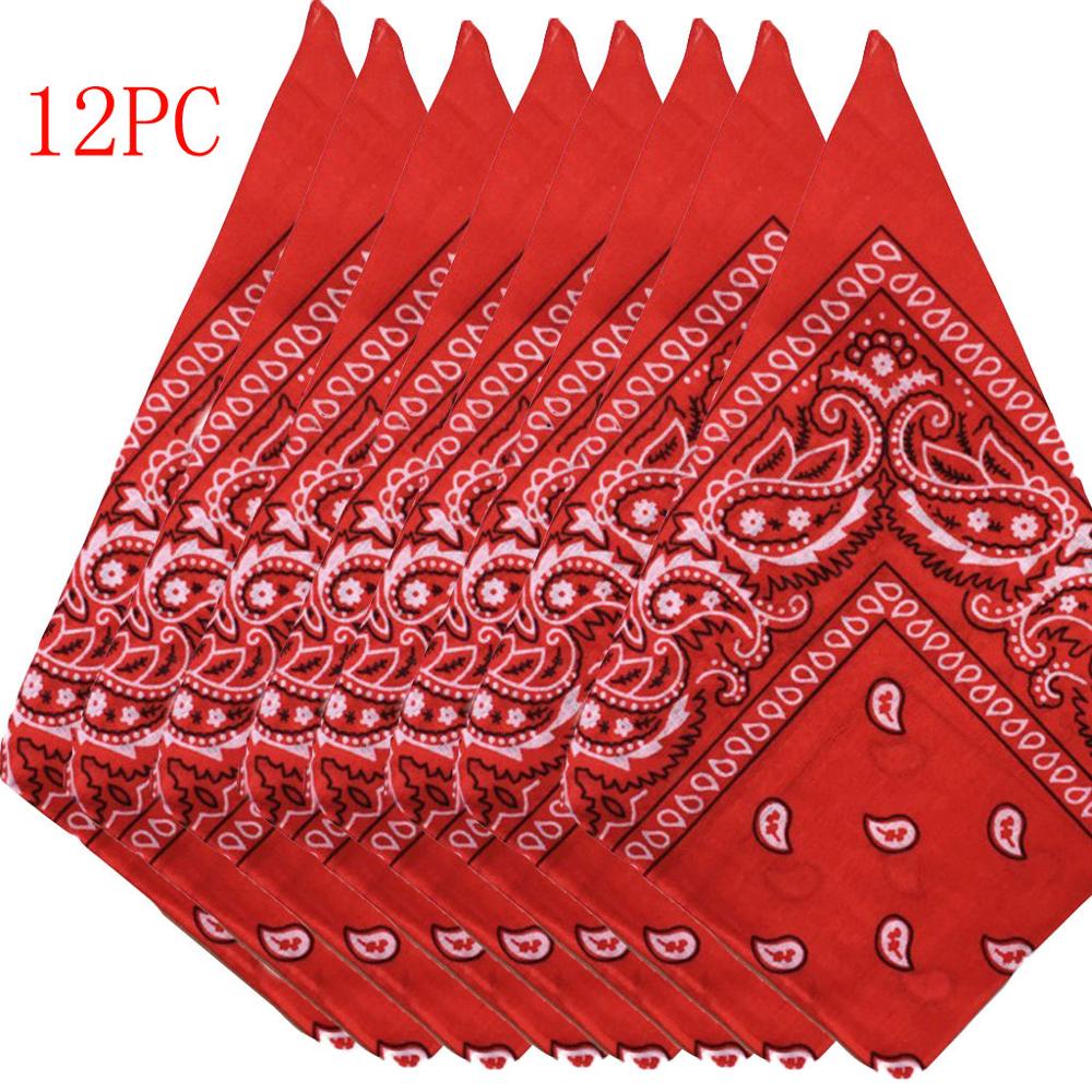 MELLIEX Lot De 4 Bandanas Foulards Cheveux Paisley 54x54 Cm - 4 Couleurs Unisexe Pour Hommes Et Femmes