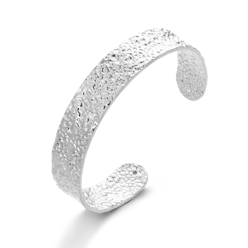 Bracelet manchette Vintage à fleurs pour femmes, couleur or, en acier inoxydable, moulage esthétique, bijoux de poignet pour Couple: Titane plaqué