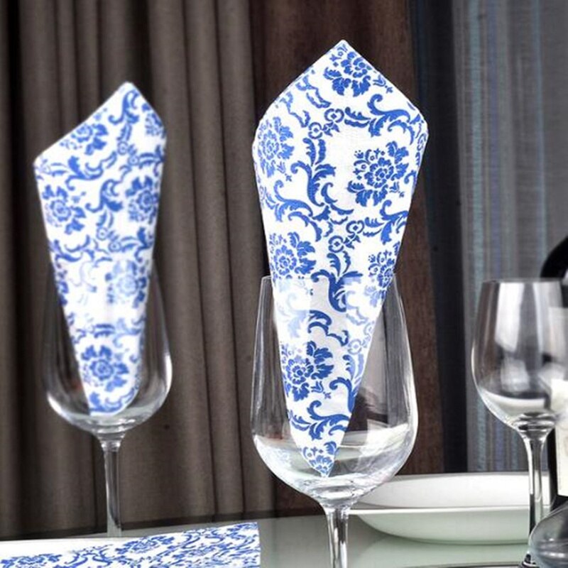 20 pc Braut und Bräutigam Blau Serviette Druck Papier Tisch Hochzeit Party BBB1039