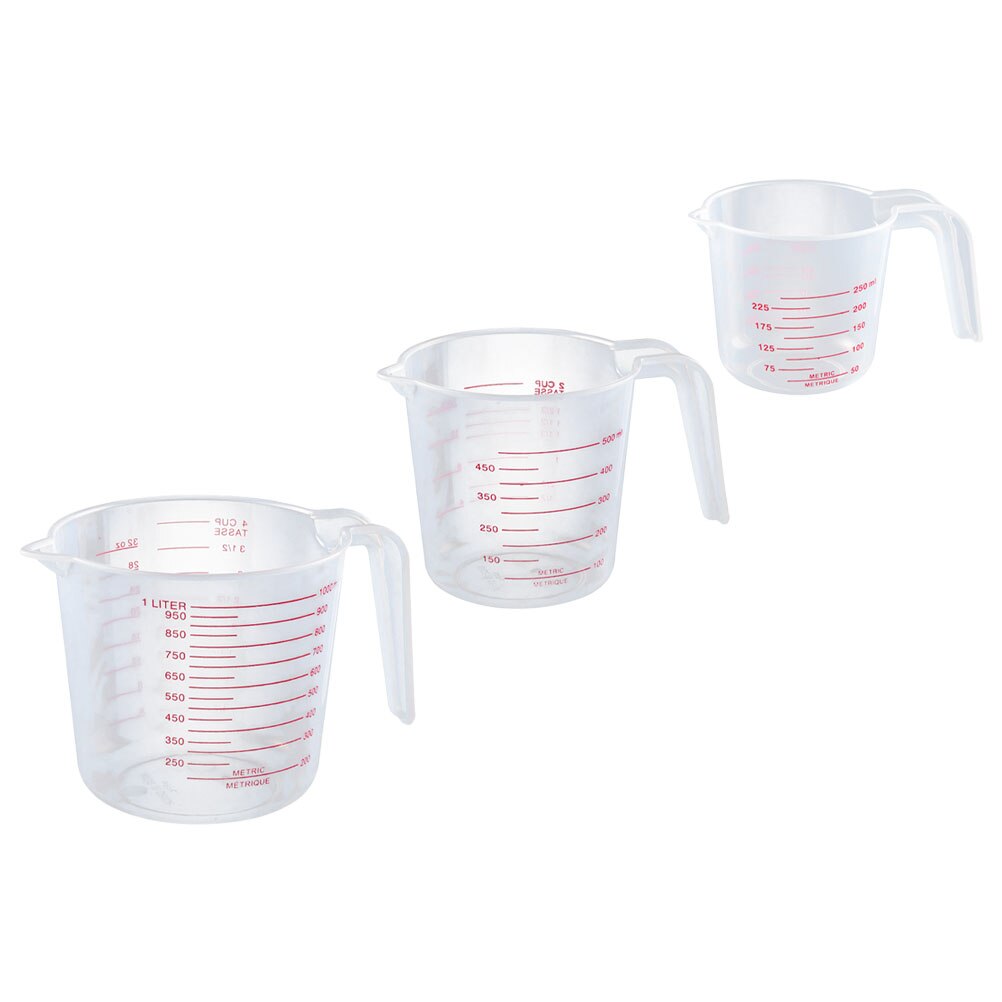 3 Pcs Transparent Measuring Cup Baking Measuring Cup Plastic Liquid Measuring Cup