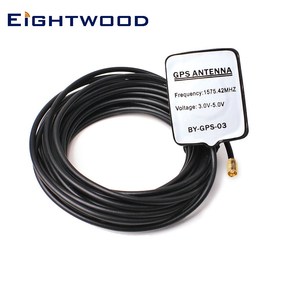 Eightwood Auto Externe Gps Antenne Actieve Antenne Met Smb Plug Connector 1575.42 ± 3 Mhz 3 M Voor Auto Tracking navigatiesysteem