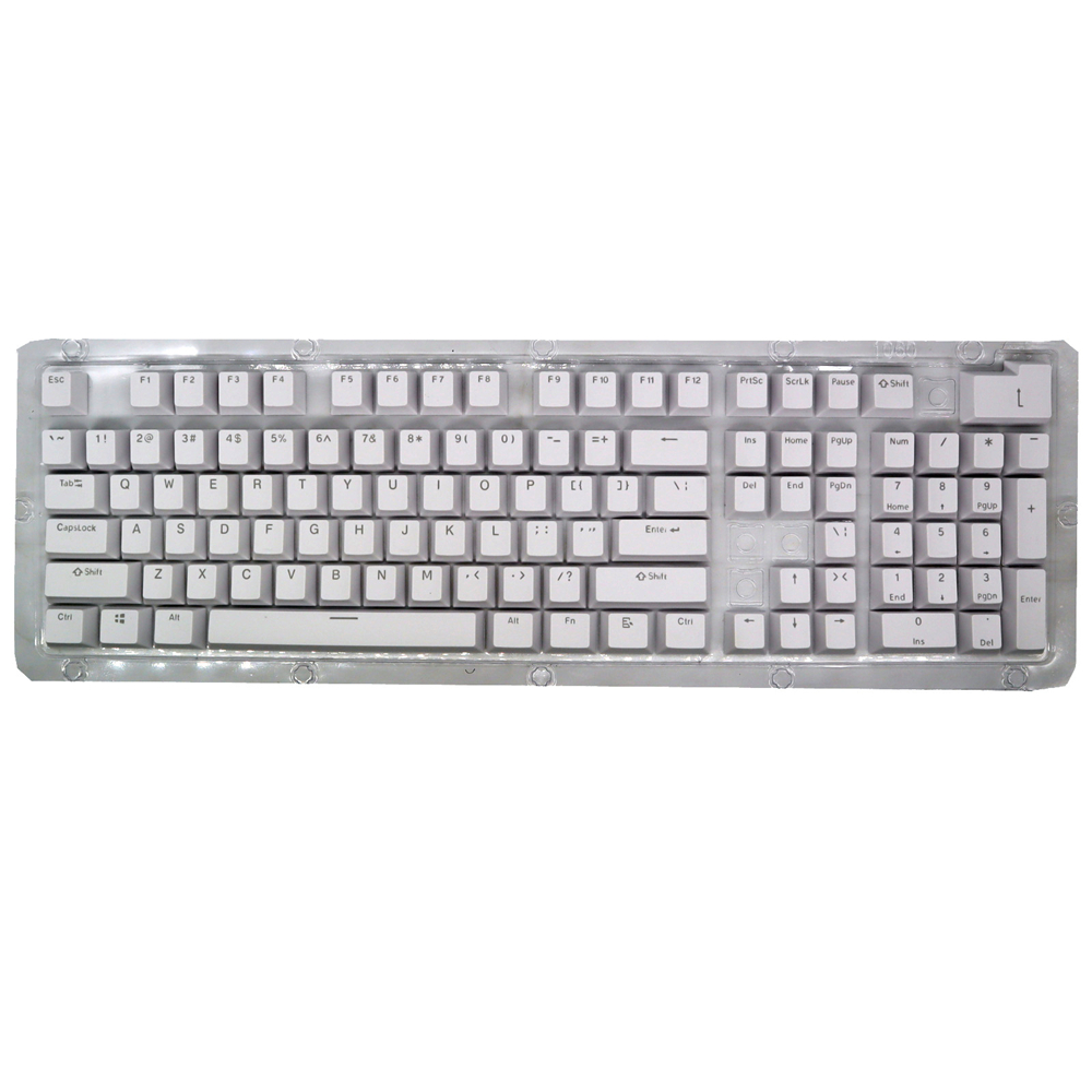 104pcs Universal Mechanical Keyboard Keycaps Ergonomic Blank Keycaps For Cherry MX Mechanical Keyboard Replacement Backlit Key: Beige